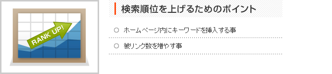 検索順位を上げるためのポイント